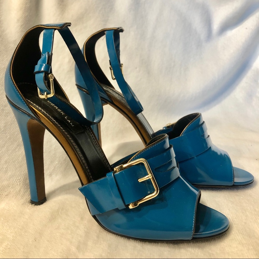 Derek Lam blue patent heels
